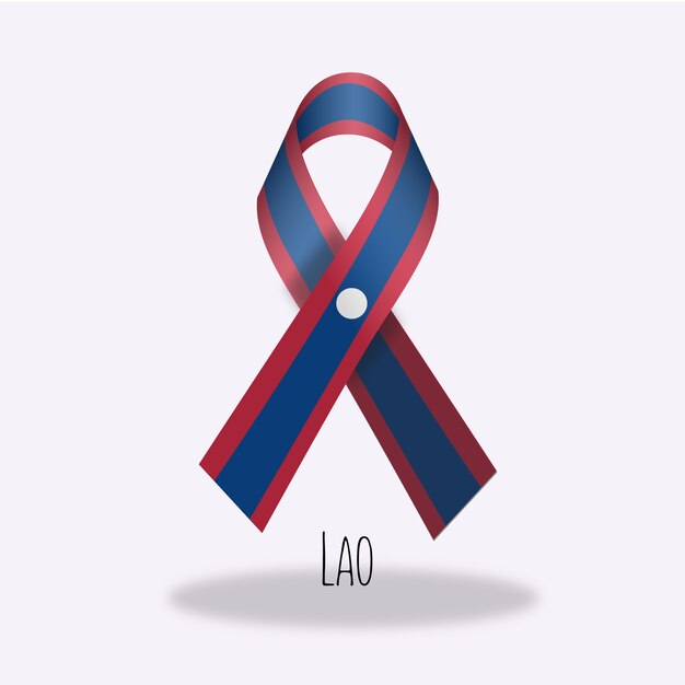 Projekt flagi z flagą Laosu