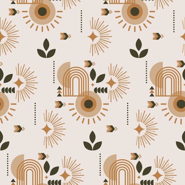 Projekt geometryczny wzór Boho