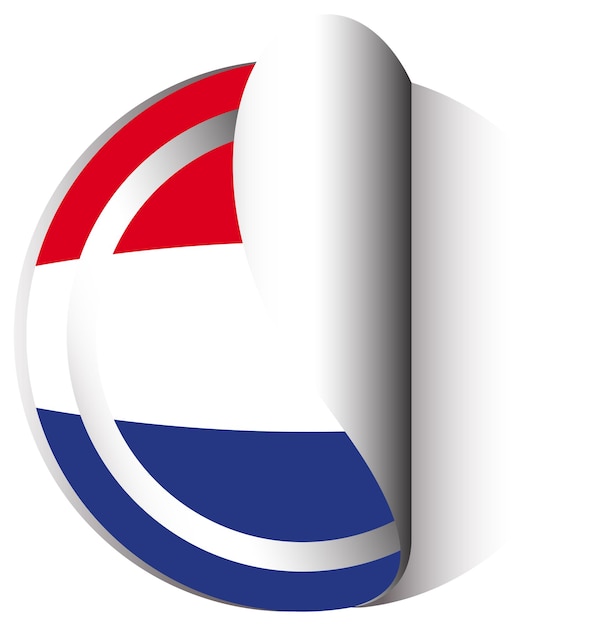 Bezpłatny wektor projekt ikony flagi holandii