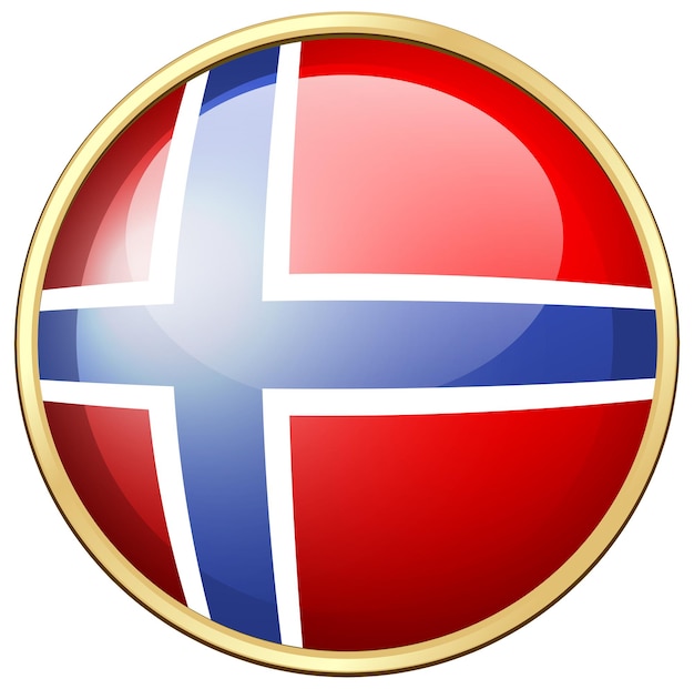 Projekt ikony flagi Norwegii