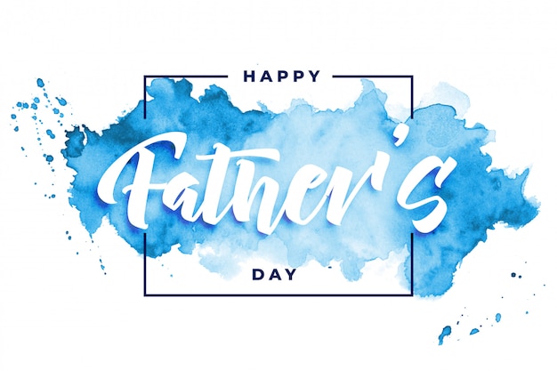 Projekt Karty Akwarela Dzień Szczęśliwy Ojców