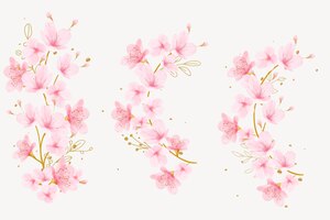 Projekt karty gałęzi kwiatu wiśni