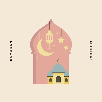Projekt Karty Ramadan Mubarak Darmowych Wektorów