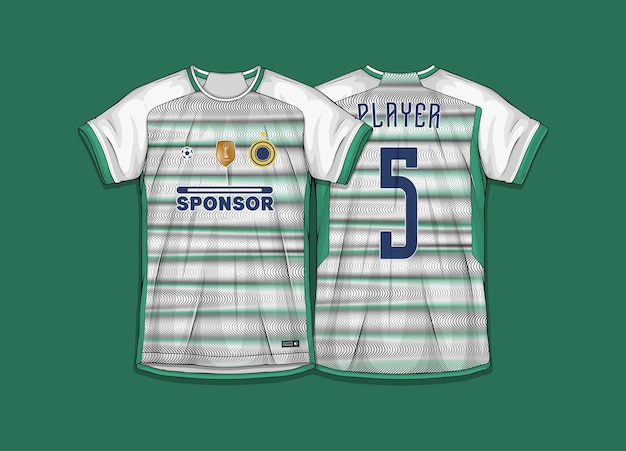 Bezpłatny wektor projekt koszulki sportowej gotowy do druku koszulka piłkarska do sublimacji