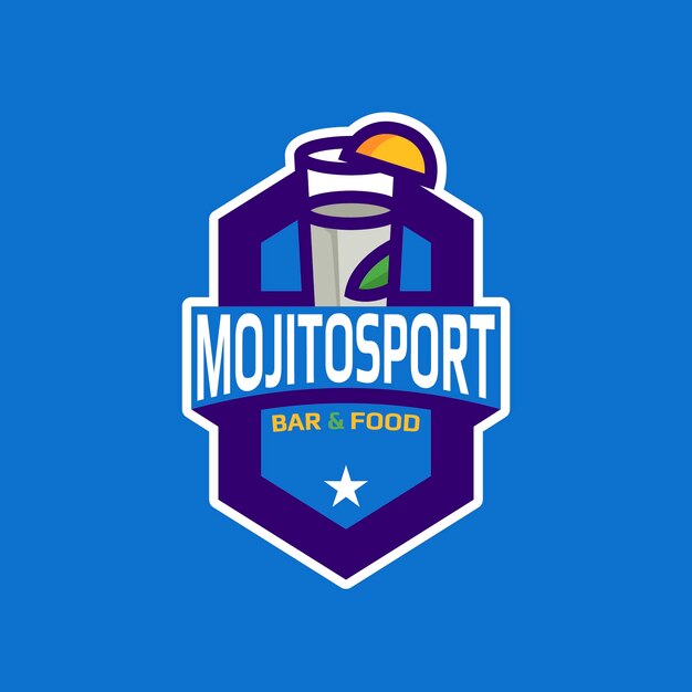 Projekt logo baru sportowego o płaskiej konstrukcji