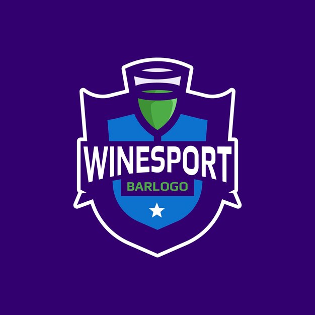 Projekt logo baru sportowego o płaskiej konstrukcji