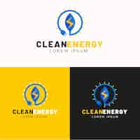Bezpłatny wektor projekt logo energii odnawialnej