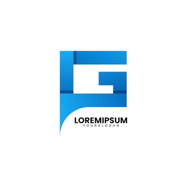 Bezpłatny wektor projekt logo ikony gradientu litery g