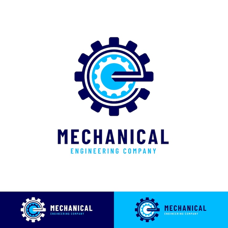 Bezpłatny plik Wektor projekt logo inżynierii mechanicznej