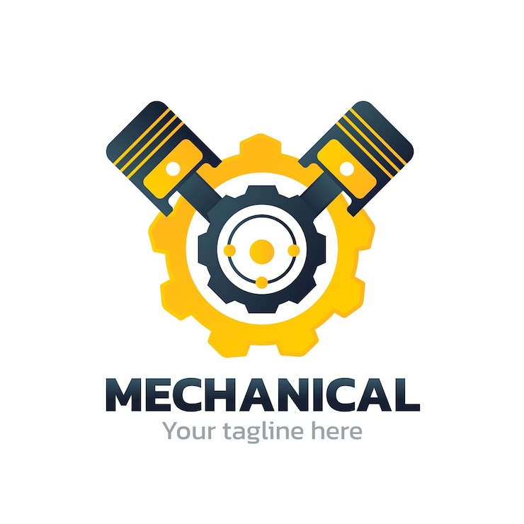 Bezpłatny plik Wektor projekt logo inżynierii mechanicznej