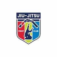 Bezpłatny wektor projekt logo jiu jitsu