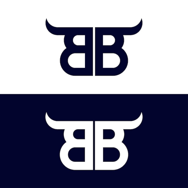 Bezpłatny wektor projekt logo litery bb