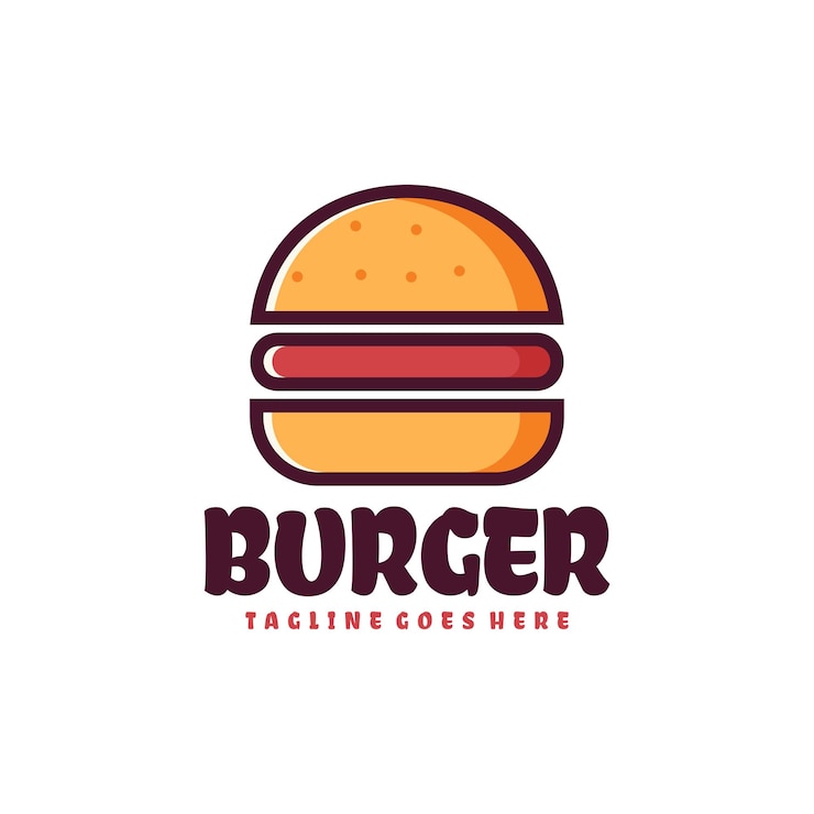 Bezpłatny plik Wektor projekt logo maskotki burgera