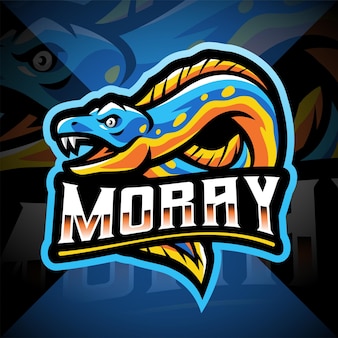 Projekt logo maskotki moray e-sport