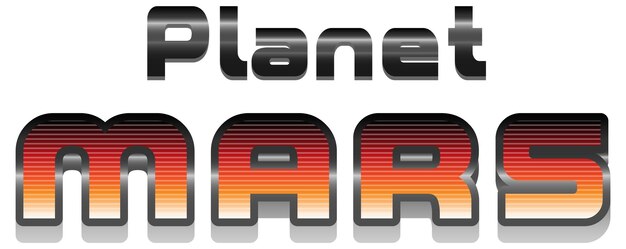 Projekt logo słownego planety Mars