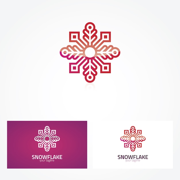 Bezpłatny wektor projekt logo snowflake