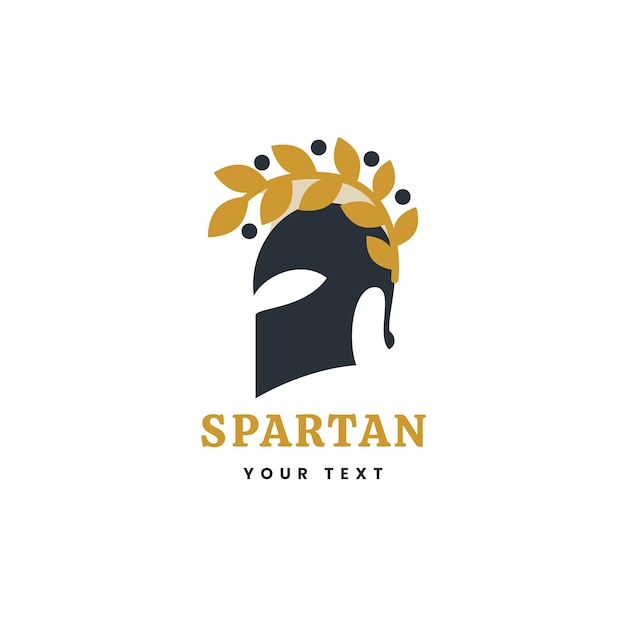 Bezpłatny wektor projekt logo spartan kask