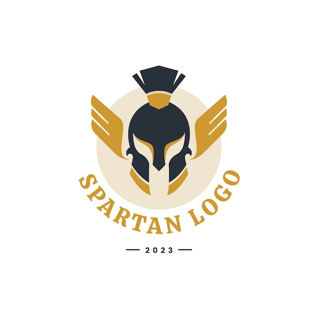 Bezpłatny wektor projekt logo spartan kask