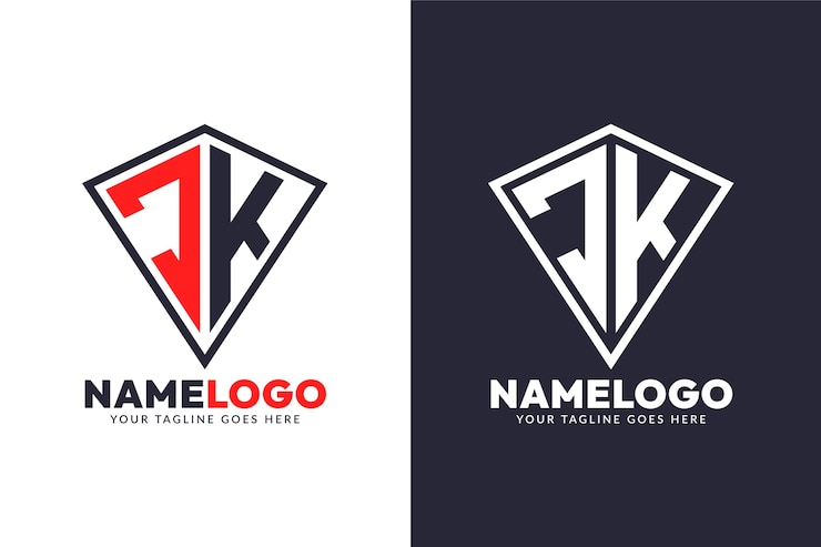 Bezpłatny plik Wektor projekt logo z inicjałami w kształcie płaskim