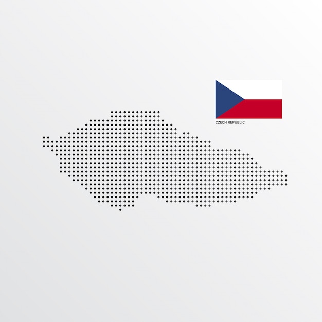 Bezpłatny wektor projekt mapy republiki czeskiej