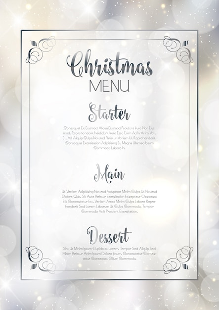Projekt menu świątecznego