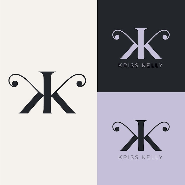 Projekt Monogramu Logo Kk