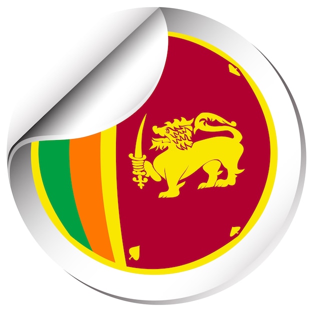 Projekt naklejki na flagę Srilanki