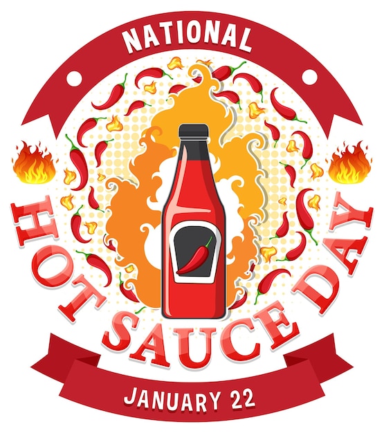 Bezpłatny wektor projekt narodowego sztandaru dnia gorącego sosu