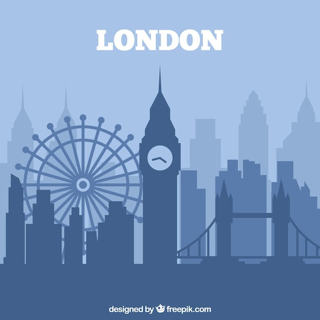 Bezpłatny wektor projekt panoramę londynu