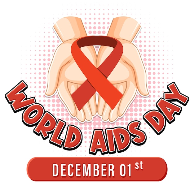 Bezpłatny wektor projekt plakatu na światowy dzień aids