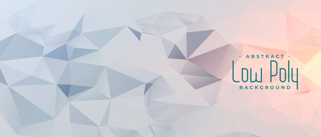 Projekt streszczenie szary geometryczny low poly banner