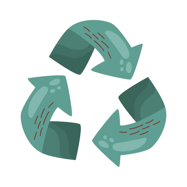 Projekt symbolu zielonego recyklingu