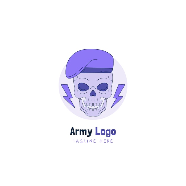 Bezpłatny wektor projekt szablonu logo armii