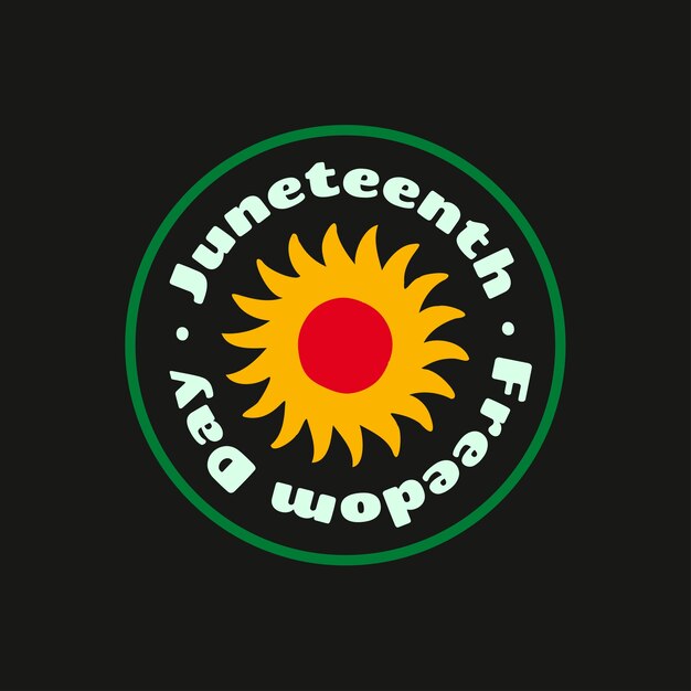 Projekt Szablonu Logo Juneteenth