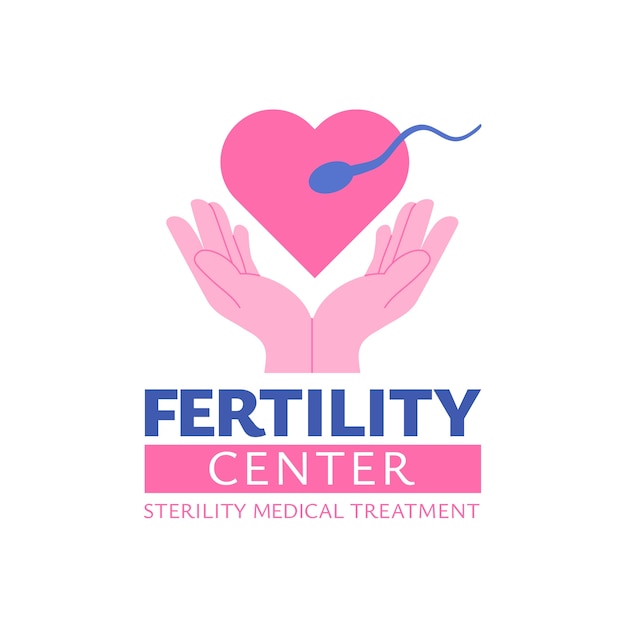Bezpłatny wektor projekt szablonu logo kliniki płodności