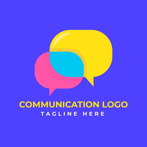 Bezpłatny wektor projekt szablonu logo komunikacji