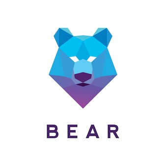 Projekt szablonu logo niedźwiedzia poli
