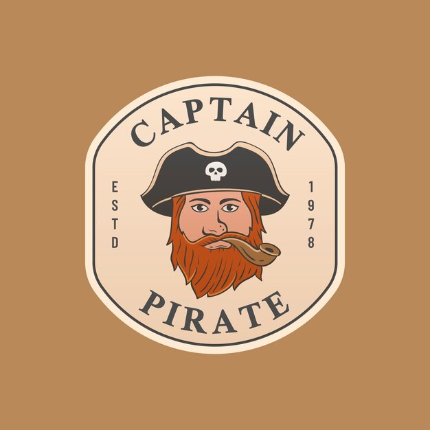 Projekt szablonu logo pirata