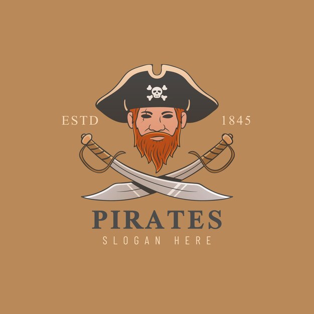Projekt szablonu logo pirata