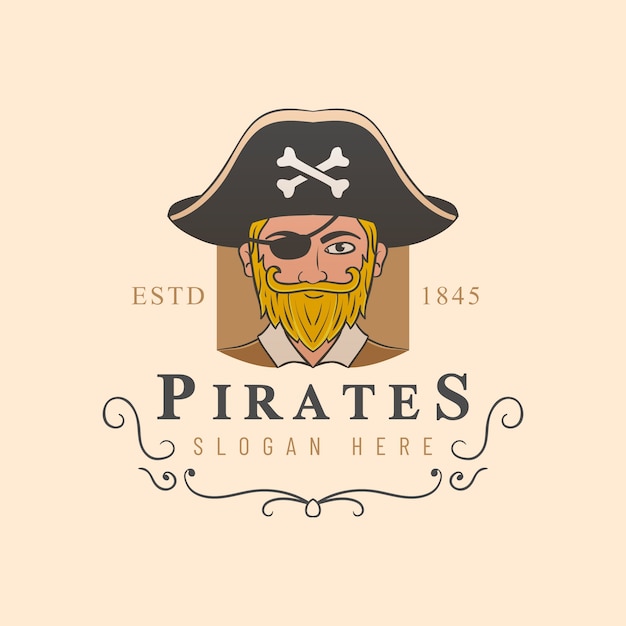 Projekt szablonu logo pirata