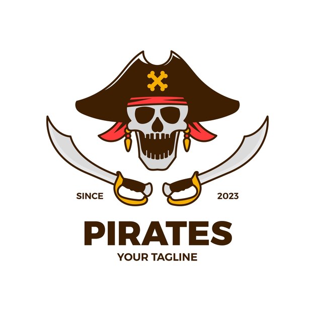 Projekt szablonu logo pirata