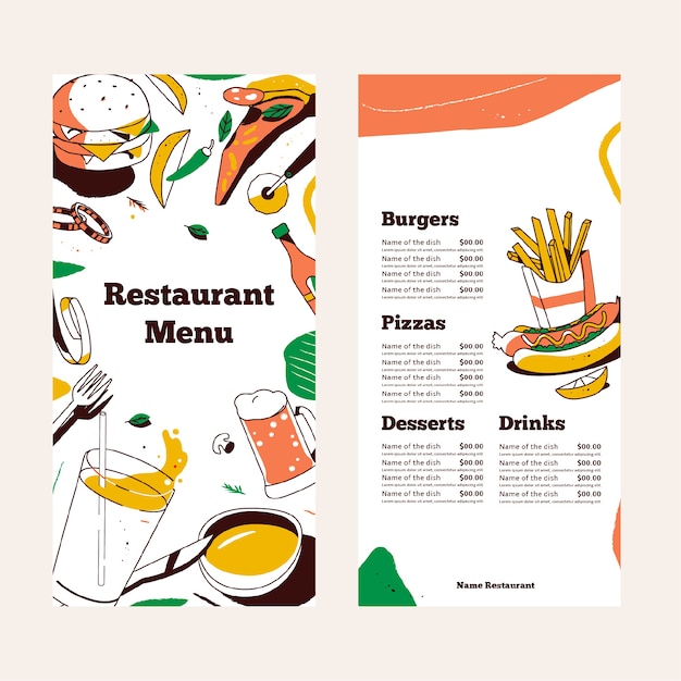 Projekt Szablonu Menu Restauracji