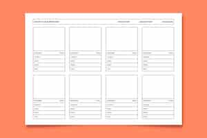 Bezpłatny wektor projekt szablonu storyboardu