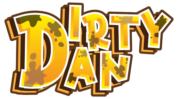 Projekt Tekstu Logo Dirty Dan