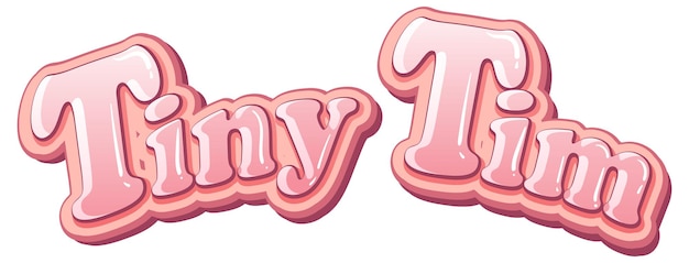Projekt tekstu logo Tiny Tim