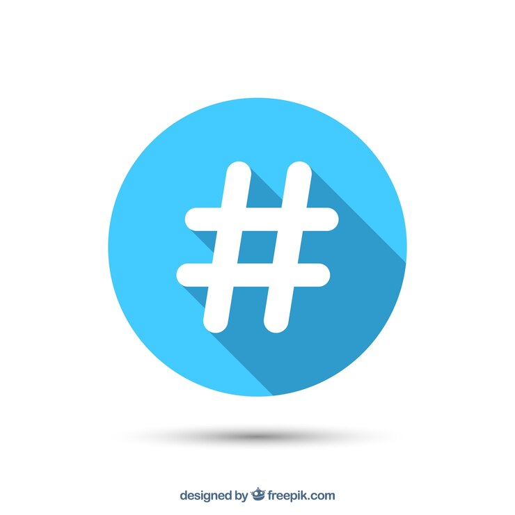 Bezpłatny plik Wektor projekt tła hashtag