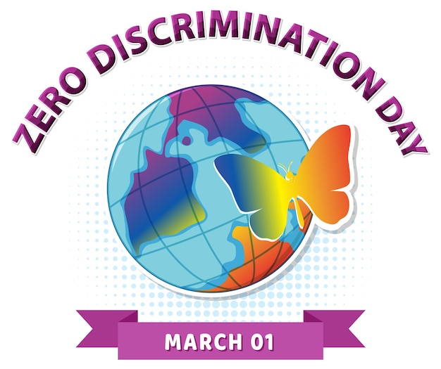 Bezpłatny wektor projekt transparentu dnia zerowej dyskryminacji