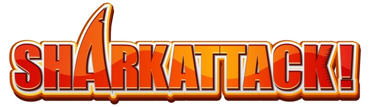 Bezpłatny plik Wektor projekt typografii shark attack