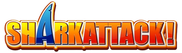 Projekt typografii Shark Attack