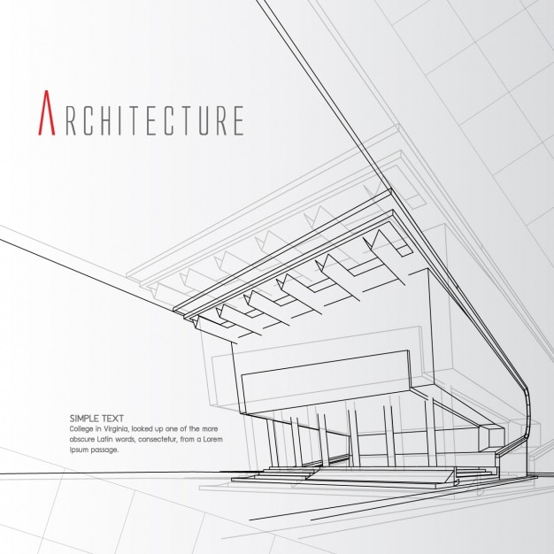 Bezpłatny wektor projektowanie architektury tło